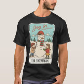 Joy in Every Moment Snowman & Kids Christmas  T-Shirt (Vorderseite)