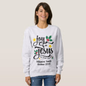Joy in Jesus Christian Christmas Family Name Sweatshirt (Vorne ganz)