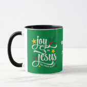 Joy in Jesus Christian Christmas Family Name Tasse (Links)