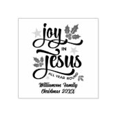 JOY IN JESUS Personalized Christian Christmas Gummistempel (Prägung)