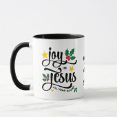 JOY IN JESUS Personalized Christian Christmas Tasse (Links)