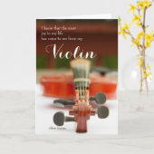 Joy in My Violin Quote Card Karte (Gelbe Blume)