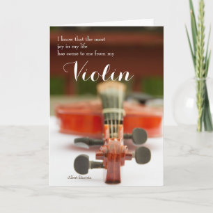Joy in My Violin Quote Card Karte