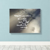 Joy in the Morning Bible Verse Leinwanddruck (Insitu (Holzboden))