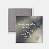 Joy in the Morning Bible Verse Magnet (Vorderseite/Rückseite)