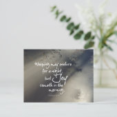 Joy in the Morning Bible Verse Postkarte (Stehend Vorderseite)