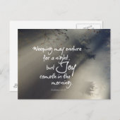 Joy in the Morning Bible Verse Postkarte (Vorne/Hinten)
