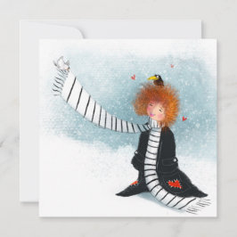 Joy in the Snow – Whimsical Winter Girl Einladung