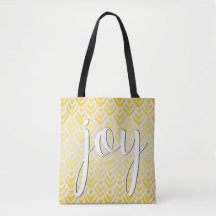 Joy Inspiration Zitat fröhliche Gelbe Tasche