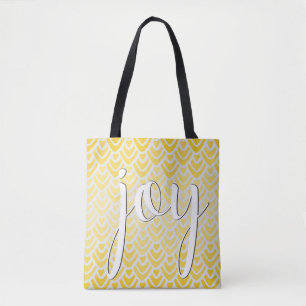 Joy Inspiration Zitat fröhliche Gelbe Tasche