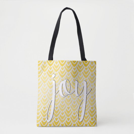 Joy Inspiration Zitat fröhliche Gelbe Tasche (Vorderseite)
