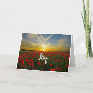 Joy Inspirational Blank Note Card Karte