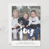 Joy Inspirational Christmas Family Foto Feiertagskarte (Vorderseite)