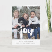 Joy Inspirational Christmas Family Foto Feiertagskarte (Vorderseite)