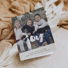 Joy Inspirational Christmas Family Foto Feiertagskarte