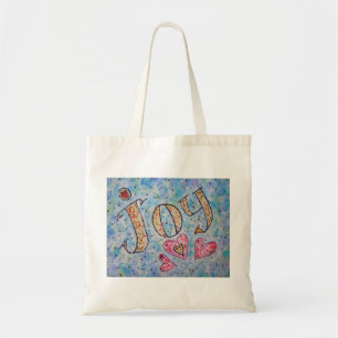 Joy Inspirational Word Art Tote Bag Tragetasche