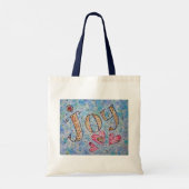 Joy Inspirational Word Art Tragetaschen (Rückseite)
