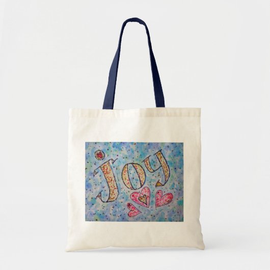 Joy Inspirational Word Art Tragetaschen (Vorne)