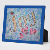 Joy Inspirational Word Malgedicht Plaque Fotoplatte (Seite)