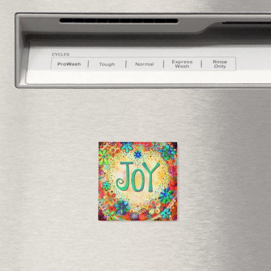 Joy Inspirivity ONE WORDFun Trendy Cheerful Magnet (In Situ (Geschirrspüler))