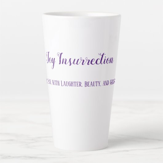 Joy Insurrection 16 oz Latte Tasse (Vorderseite)