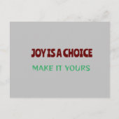 "Joy is a choice Make it your" Postkarte (Vorderseite)