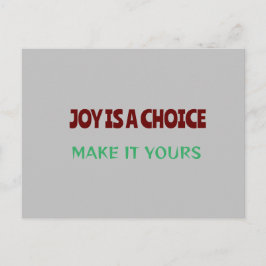 "Joy is a choice Make it your" Postkarte