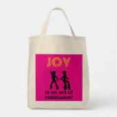 Joy is an act of resistance! - tote bag (2-sided) tragetasche (Rückseite)