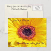Joy ist eine Blume Postkarte (Vorne/Hinten)