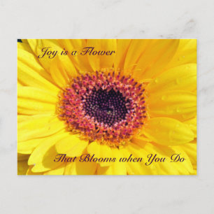 Joy ist eine Blume Postkarte