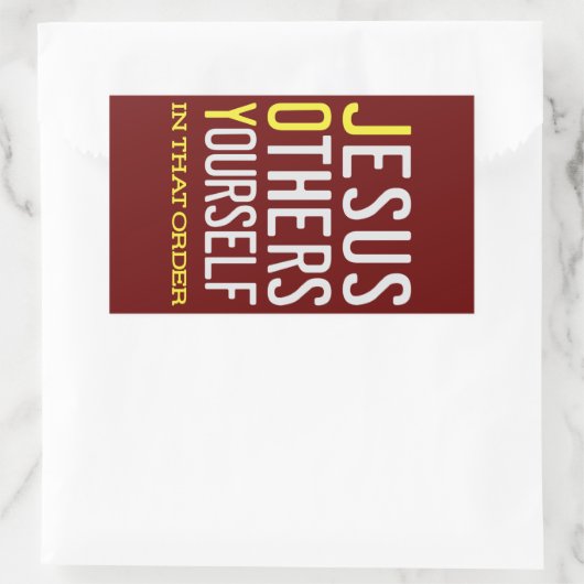 JOY - Jesus, andere, Sie selbst - Sticker (Tasche)