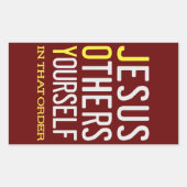 JOY - Jesus, andere, Sie selbst - Sticker (Vorderseite)