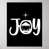 Joy Jesus Nativity Scene Cool Christmas Apparel Poster (Vorne)