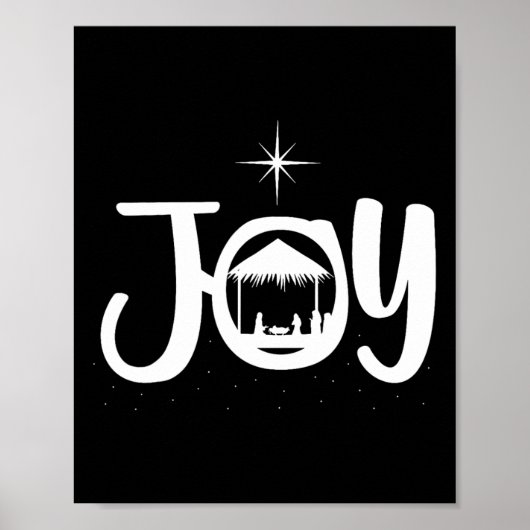 Joy Jesus Nativity Scene Cool Christmas Xmas Chris Poster (Vorne)