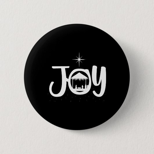 Joy Jesus Nativity Scene Cool Weihnachten Weihnach Button (Vorderseite)