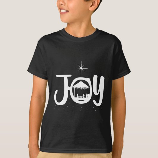 Joy Jesus Nativity Scene Cool Weihnachten Weihnach T-Shirt (Vorderseite)