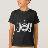 Joy Jesus Nativity Szene Cool Weihnachtskleid T-Shirt (Vorderseite)