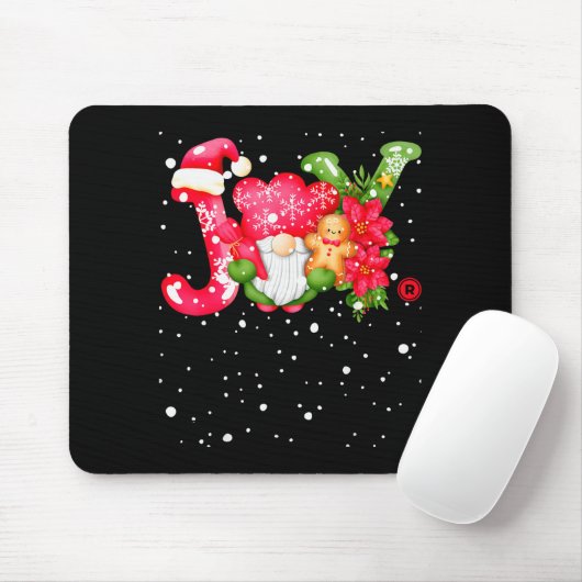 Joy - Joyful Gnome - Cute Christmas  Mousepad (Mit Mouse)