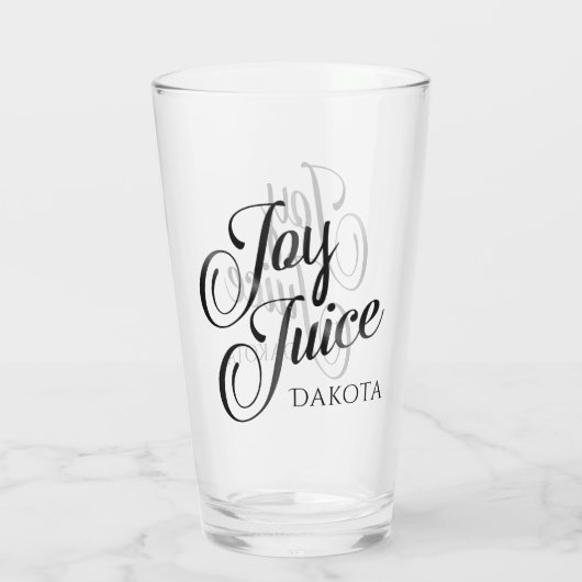 Joy Juice | Script Adult Alkohol Spaß mit Name Glas (Rückseite)