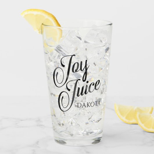 Joy Juice | Script Adult Alkohol Spaß mit Name Glas (Vorderseite Ice)