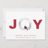 Joy Kardinal Watercolor Weihnachten (Vorderseite)