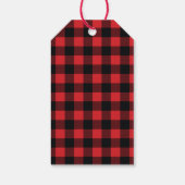 Joy Kariert Personalisierte Weihnachten Geschenkanhänger (Rückseite)