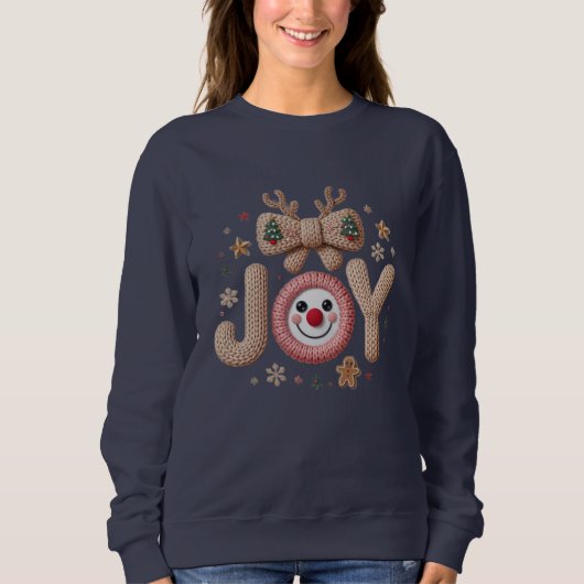 Joy Knitted Holiday Sweatshirt (Vorderseite)