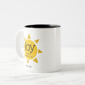 JOY KOMMT AM MORGEN Christlichen KUNSTWERK Zweifarbige Tasse (Vorderseite Links)