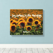 Joy kommt in der Bibelverse des Morgens Psalms Leinwanddruck (Insitu (Holzboden))