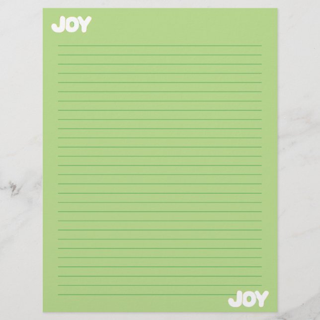 Joy Kontur Wort Buchstaben (Vorderseite)