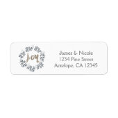 JOY Leaf Wreath Rustic Holiday Address Labels (Vorne)