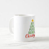 Joy Liebe Frieden glauben Tasse - Inspirative Tass (Vorderseite Links)