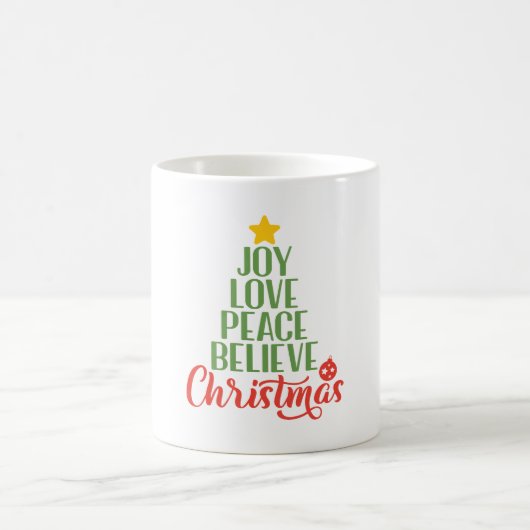Joy Liebe Frieden glauben Tasse - Inspirative Tass (Mittel)
