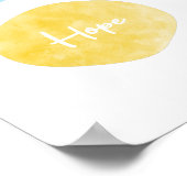 Joy Liebe Hope Peace Watercolor Kies Poster (Ecke)